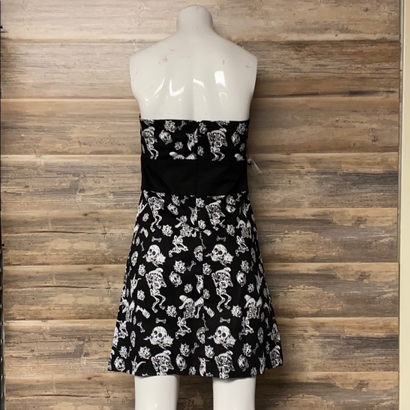 Too Fast Day of the Dead Strapless Tube Dress NWT G6 - Picture 2 of 3